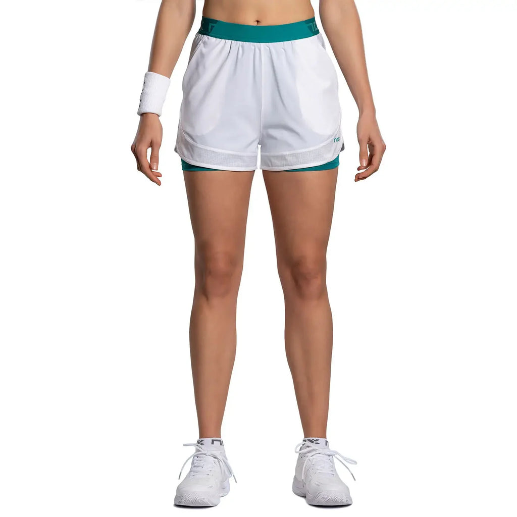 NOX - Short Mujer Pro White/Ivy Green