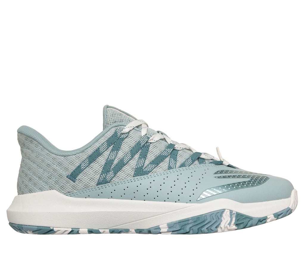 Zapatillas Skechers Padel Relaxed Fit Viper Court Rally color Salvia, vista frontal