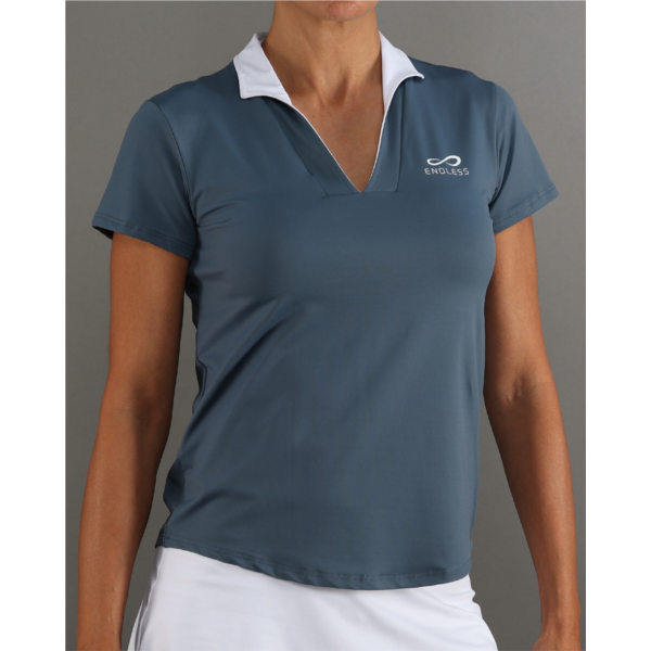 ENDLESS Polo Onyx Sleeves Denim - frontal