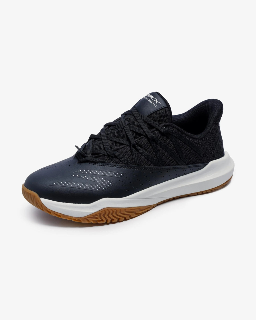 Skechers Viper Court Rally negro blanco — vista lateral
