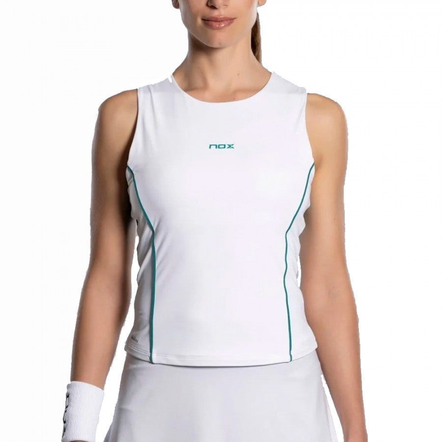 NOX - Camiseta Mujer Pro White/Ivy Green