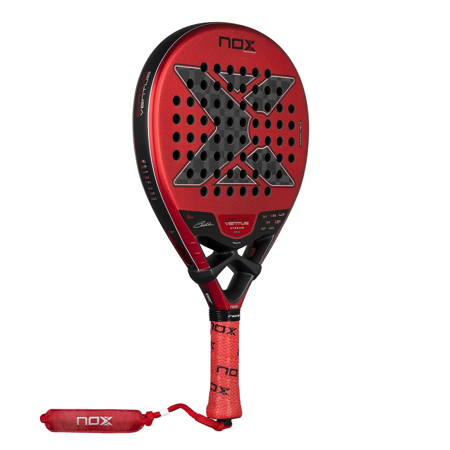 Vista diagonal de la pala NOX EA10 Ventus Hybrid 12K XTREME 2026