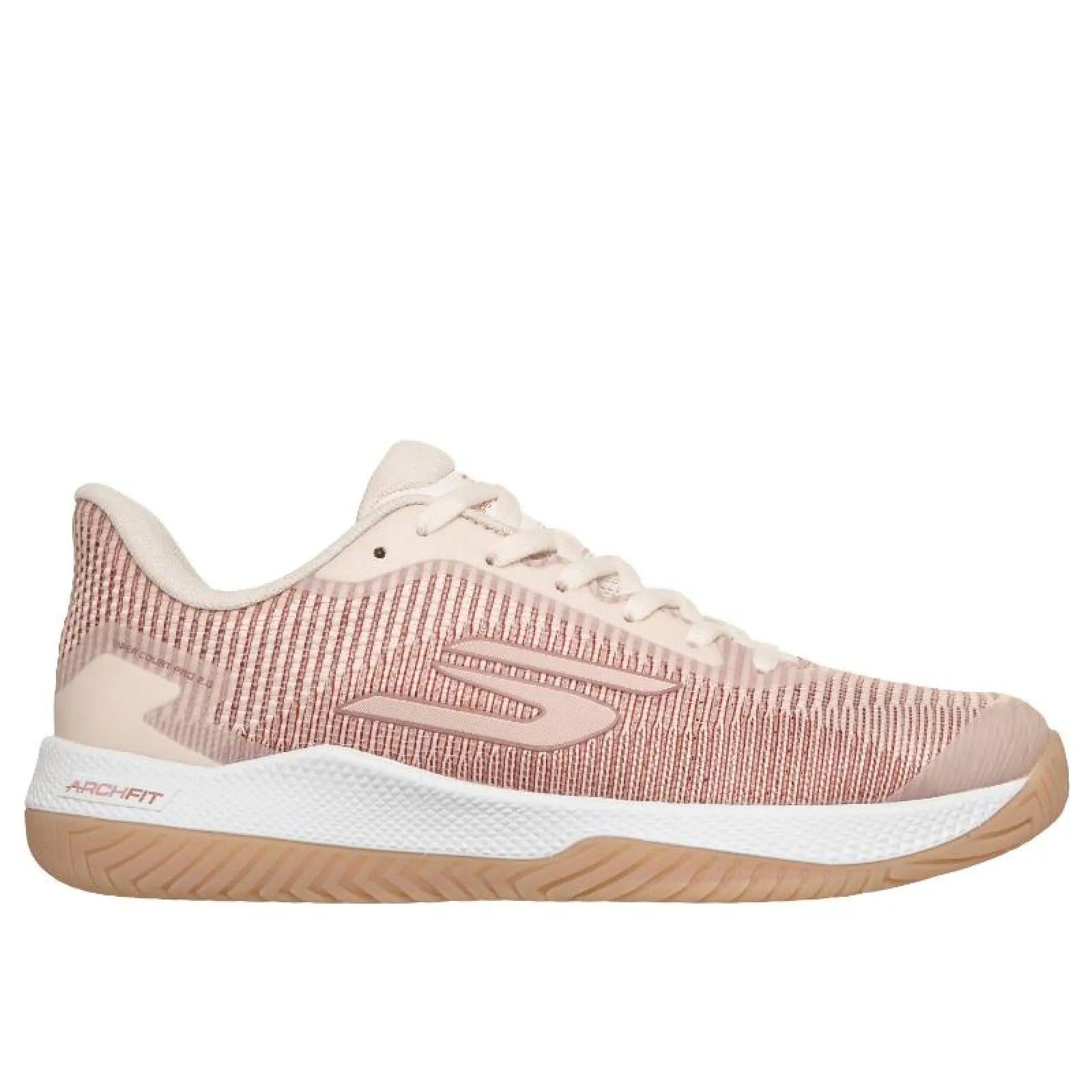 Skechers Viper Court Pro 2.0 rosa mujer — lateral