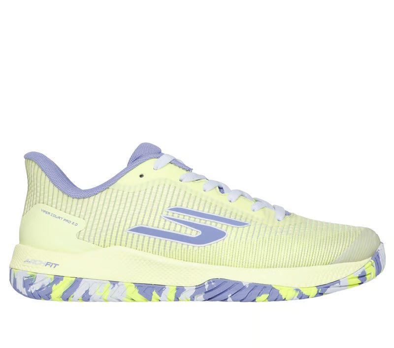 Skechers Viper Court Pro 2.0 lima y lavanda - vista principal