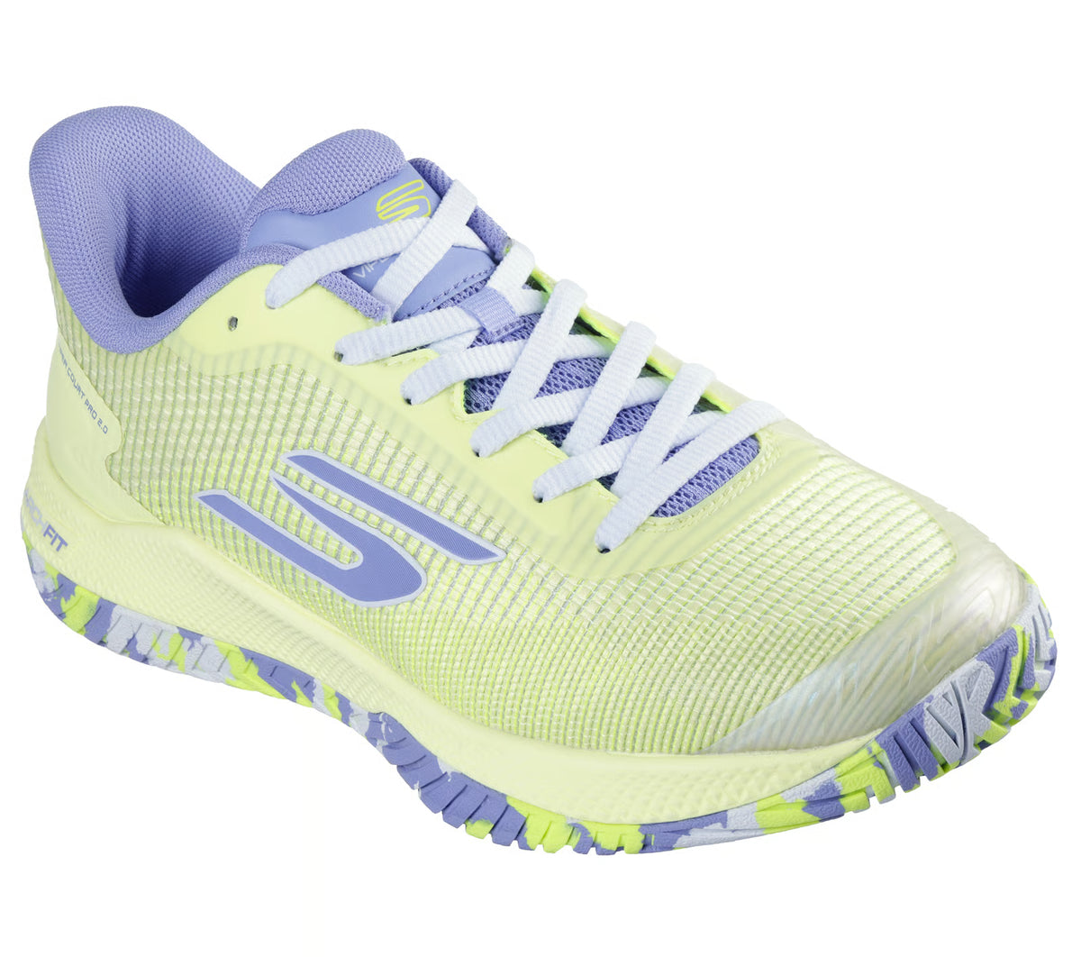 Skechers Viper Court Pro 2.0 lima y lavanda - perfil