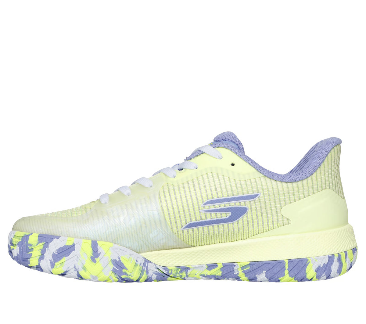 Skechers Viper Court Pro 2.0 lima y lavanda - vista lateral