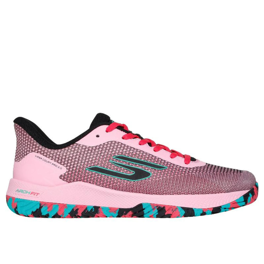 Skechers Viper Court Pro 2.0 Rosa — vista lateral