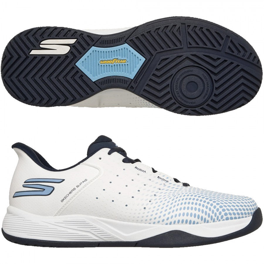 Skechers Viper Court Reload Blue White 2026 — suela y perfil